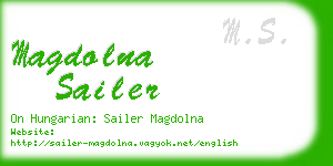 magdolna sailer business card